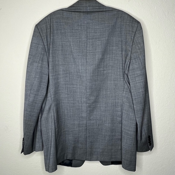 Calvin Klein Gray Wool Blazer Sport Coat Two Button Casual Jacket Size 44R - Picture 12 of 14